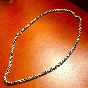 24 inch David Yurman Sterling Silver Box Chain Necklace